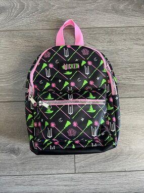 Mini Kids Wicked Backpack - Black with Pink & Green